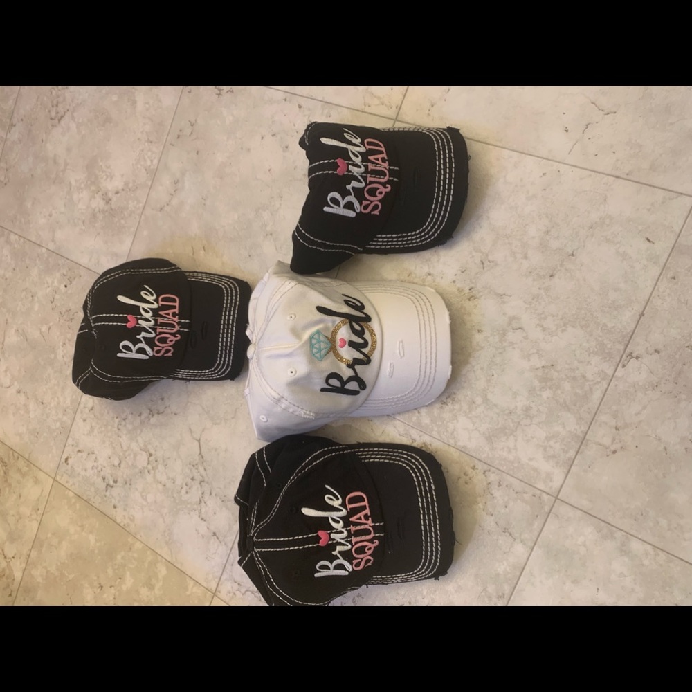 Bride and bride squad hats